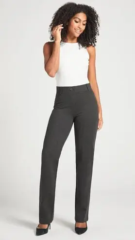 Betabrand NWT Classic Dress Pant Yoga Pants Straight Leg Charcoal Medium Petite