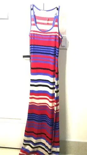 Active Basic Stripped maxi dress razor tank soft lounge wear