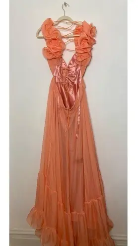 Mac Duggal Ruffle Tiered Cut Out ChiffonGown