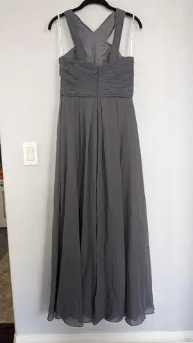 David's Bridal AW Vienna Bridesmaid Prom Formal Special Occasion Wedding Guest Dress, 6, Gray