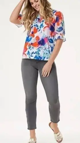 NYDJ Curves 360 Jeans Womens Size 18 Gray Stretch Straight Leg Stretch