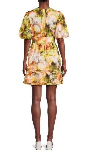 Marie Oliver Callie Belted Silk Blend Garden Yellow Mini Dress Size 8