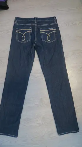Calvin Klein Jeans Calvin Klein women's womens skinny jeans denim in dark wash blue size 27/4.