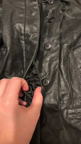 Nine West black leather jacket