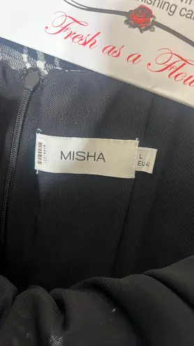 Misha Collection Revolve Black and White Striped Bodysuit Top