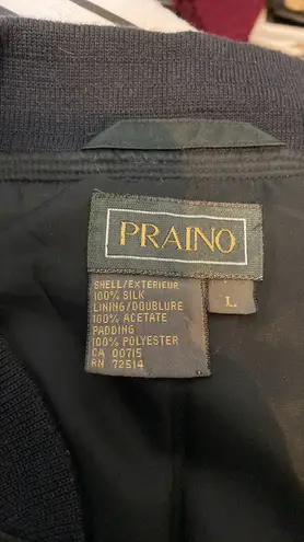 prAna Vintage Praino Black Silk doublelure jacket. Size Large