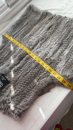 525 America Luxe vest 100% rabbit fur open front super soft size large