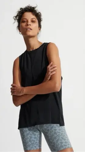 Varley Mariposa Tissue Jersey Tank Black Size SMALL