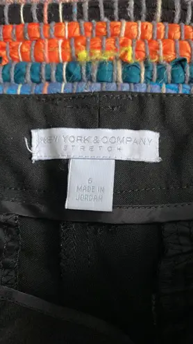 New York & Co. Stretch Black Cropped Slacks Size 6