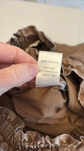 ee:some Eesome pants pull on wide leg w/drawstring ankle 2 pockets elastic waist Sz L