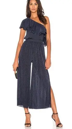 Capulet NEW Revolve Vanessa Navy Ruffle One Shoulder Top, Small, MSRP $158