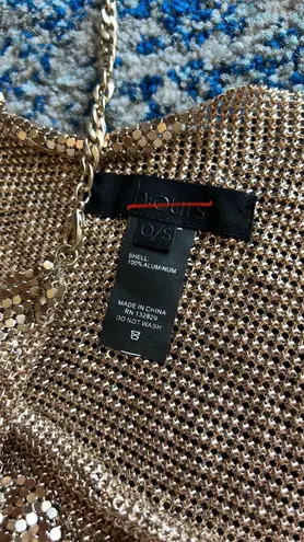 H:ours Imogen Chainmail Dress in Gold