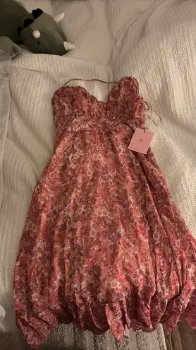 Hello Molly  Dress Midi Pink Floral