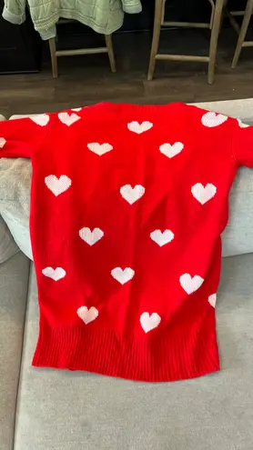 Krush NWT  Kandy Boutique Love Me Or Not Heart Print Cardigan S-XL Red