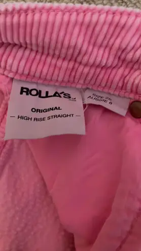 Rolla's Rolla’s High Rise Straight Corduroy Pink Pants