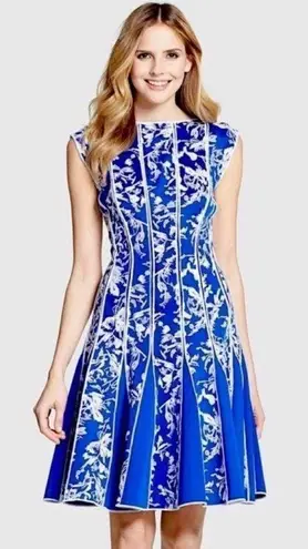 Tadashi Shoji Embroidered Neoprene Mini Dress Size Large