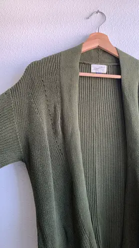 Universal Threads Universal Thread Cardigan Olive Green Long With Pockets