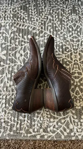 Ariat Low Brown Leather Western Heeled Booties