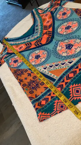 Pink Owl cold shoulder Aztec print blouse Small