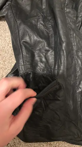 Nine West black leather jacket