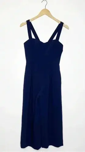 Gal Meets Glam Navy Nicole Sweetheart Crop Pants Jumpsuit Size 0 Petite