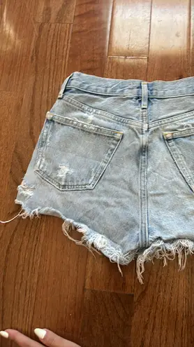 Gold Hinge AGOLDE Parker Distressed Denim Shorts size 23