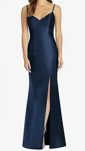 Alfred Sung NWT  Midnight Navy Spaghetti Strap Mermaid Dress Size 12