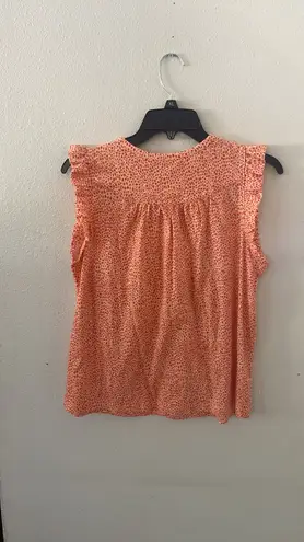 The Loft NWT Vintage Soft Ruffle Henley T V#7