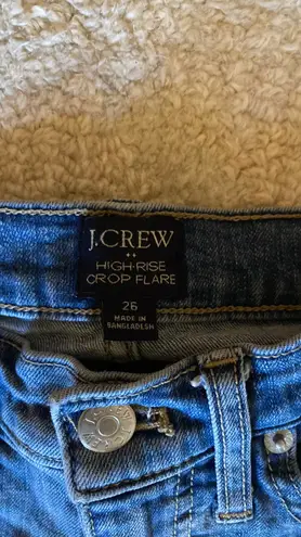 J.Crew  High Rise Crop Flare Jeans Size 26