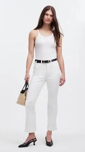 Madewell  Petite Kick Out Crop Jeans Pure White P26 NWT