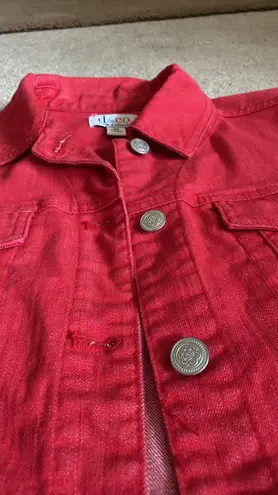 Denim & Co Red denim jacket