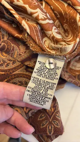 Caribbean Joe Woman button down shirt long sleeves w/button cuffs paisley Sz 2X