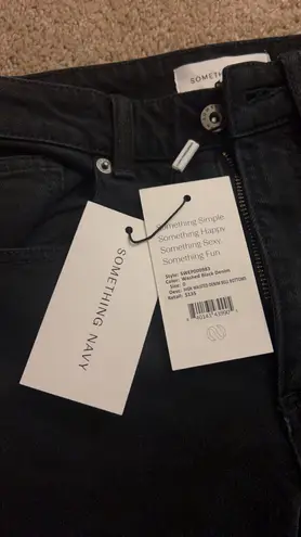 Something Navy High Waisted Denim Bell Bottoms (5'7 and UP)