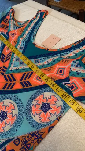 Pink Owl cold shoulder Aztec print blouse Small