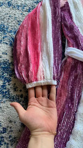 Retrofête Gabrielle Dress in Multi Pink Stripe