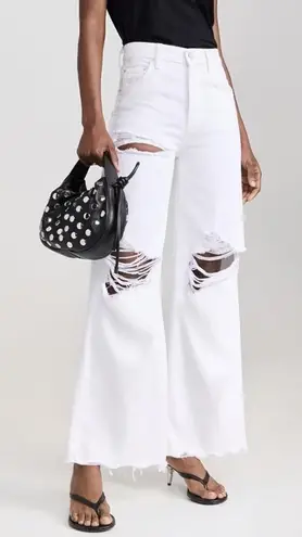 NWT MOTHER Women's Snacks! Double Dip Nerdy Chew Jeans size 33 White - Image 1