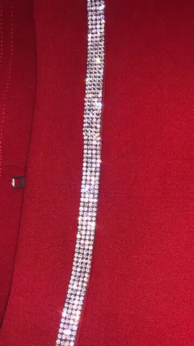 ENTRY Red Two Piece Rhinestone Set Size Small