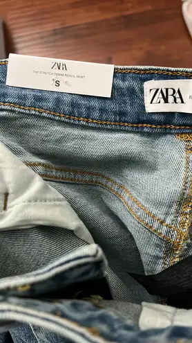 ZARA Denim Pencil Skirt