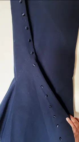 Derek Lam 10 Crosby women’s Fluted stretch-cotton midnight blue mini dress S 6