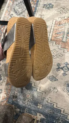 Sofft wedge silver cork candles Size 8