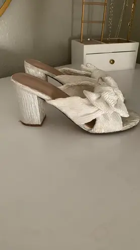 Lulus White Bow Heels