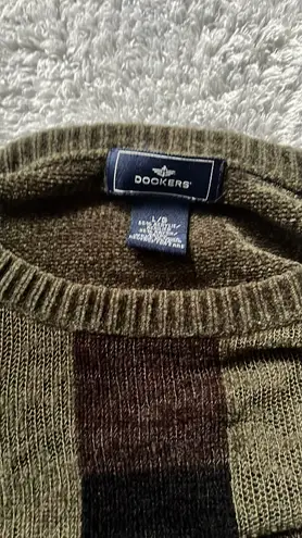 Dockers Green Plaid Sweater 