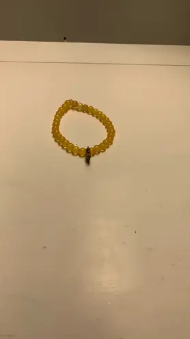 Handmade Orange Glass Bead Bracelet