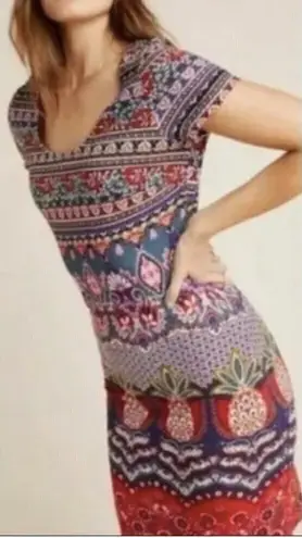 Farm Rio Georgina Short Sleeve Knit Mini Dress