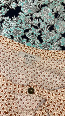 JODIFL dress oversized flare/swing style long sleeves keyhole w/button Sz large