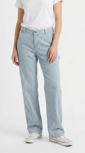 PacSun Baggy Carpenter Corduroy Pants Light Blue Size 26 Daisy Patch