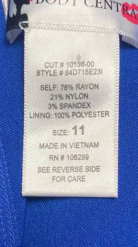 Body Central Bandage Cobalt Blue Cocktail Dress Size 11