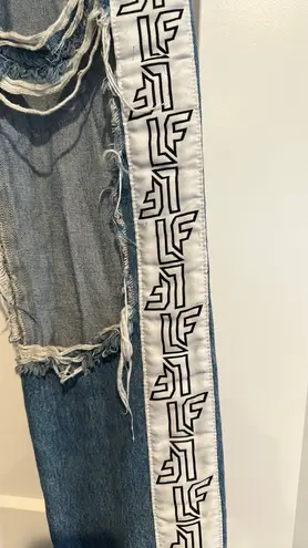 LF Jeans Distressed Ripped With logo On Side