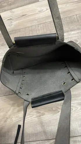 Vegan Leather Pearl Jillian Mini Tote Bag Black