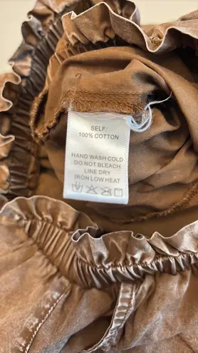 ee:some Eesome pants pull on wide leg w/drawstring ankle 2 pockets elastic waist Sz L